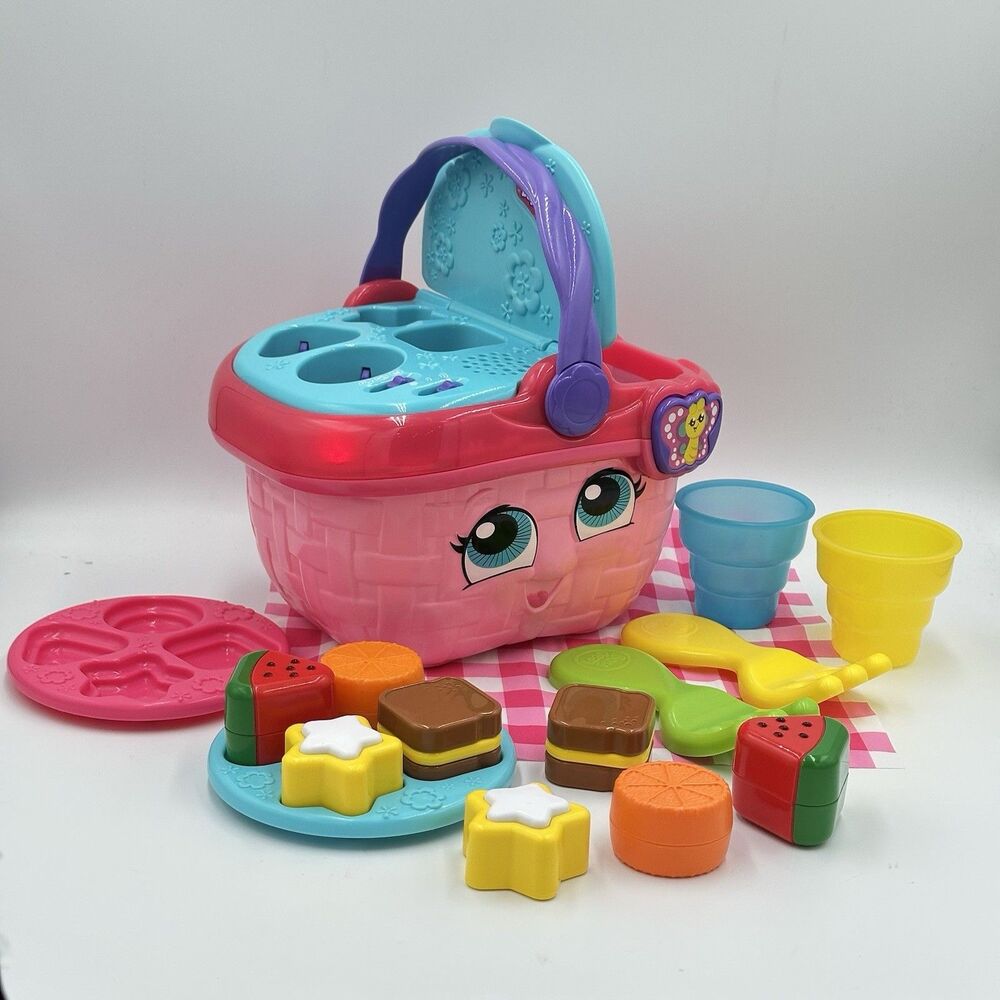 LeapFrog Shapes and Sharing Picnic Basket Interactive Preschool Toy TESTED